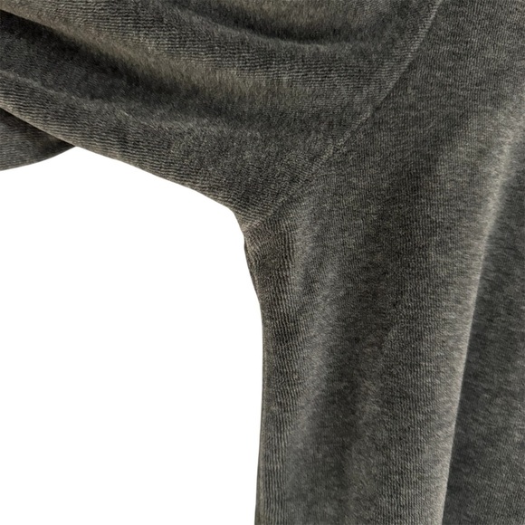 RALPH LAUREN - Women’s Velour Quarter Zip Pullover Sweater - Grey - Size Medium - Picture 7 of 10